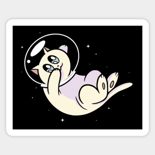 Cat Floating in Space Sticker